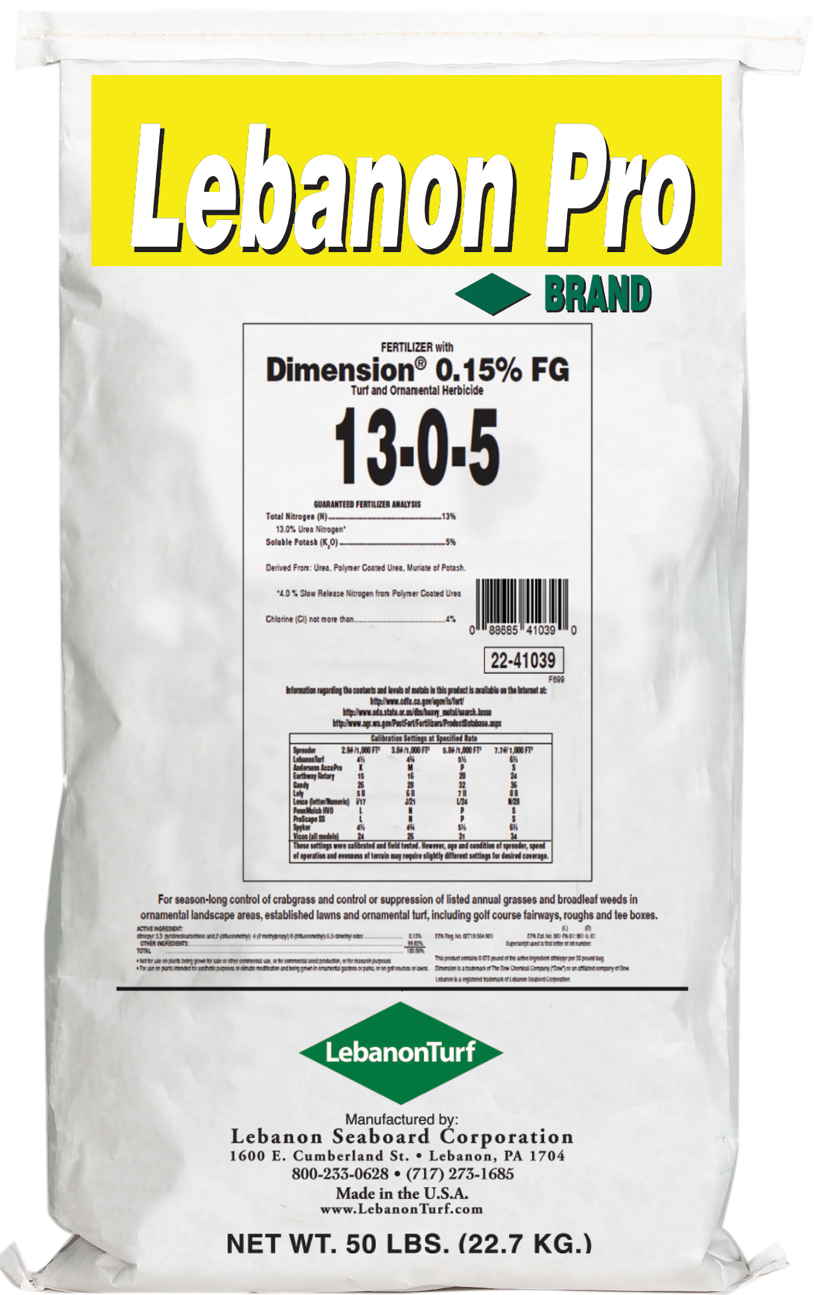 Lebanon Pro 1305 30 PCU .15 Dimension LebanonTurf