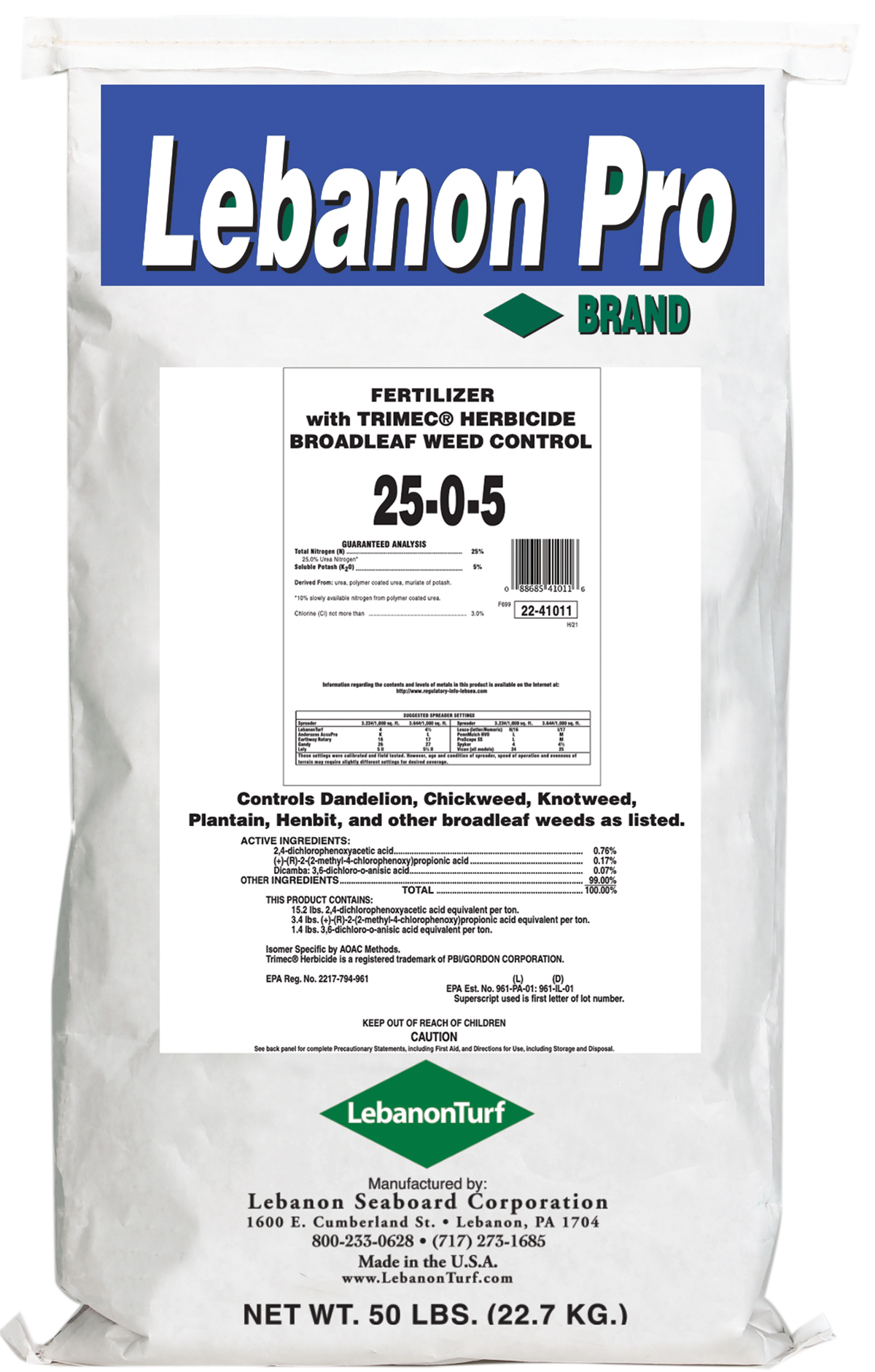 Lebanon Pro 2505 40 PCU Trimec LebanonTurf